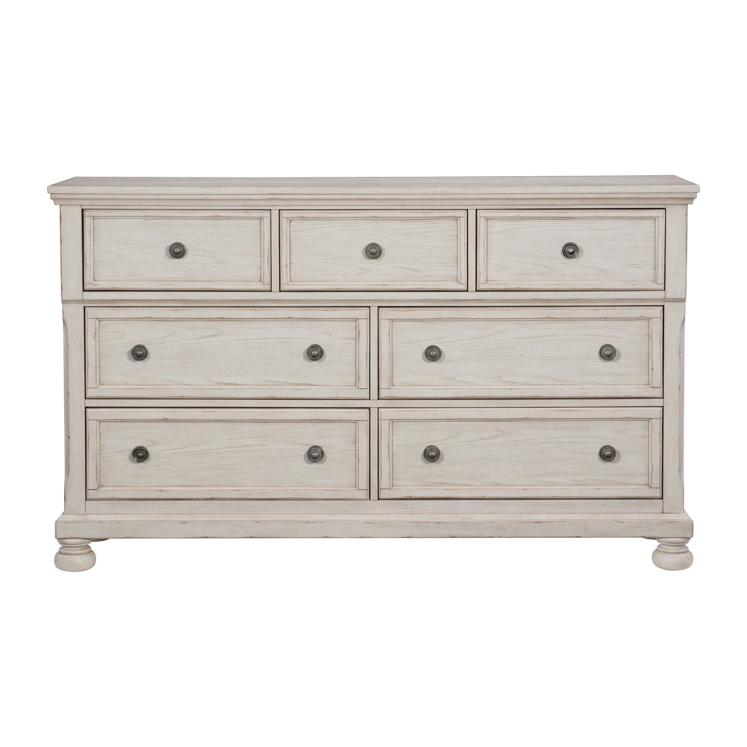 Bethel Wire Brushed White Dresser - 2259W-5 - Bien Home Furniture &amp; Electronics