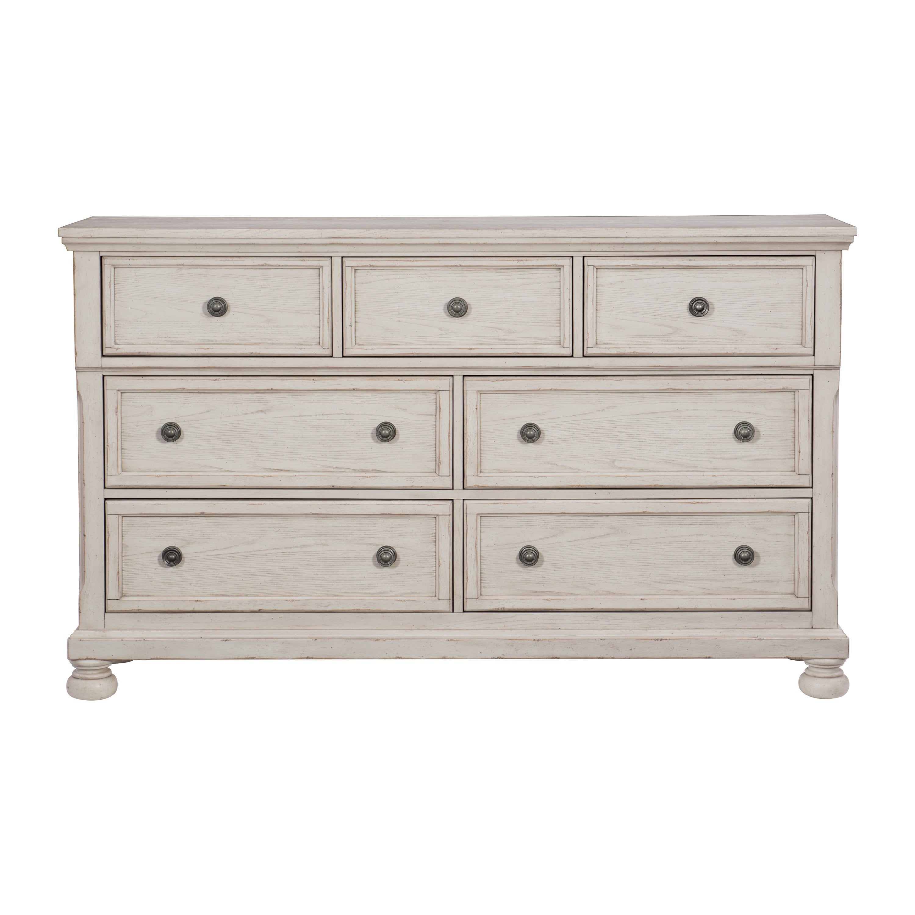 Bethel Wire Brushed White Dresser - 2259W-5 - Bien Home Furniture &amp; Electronics