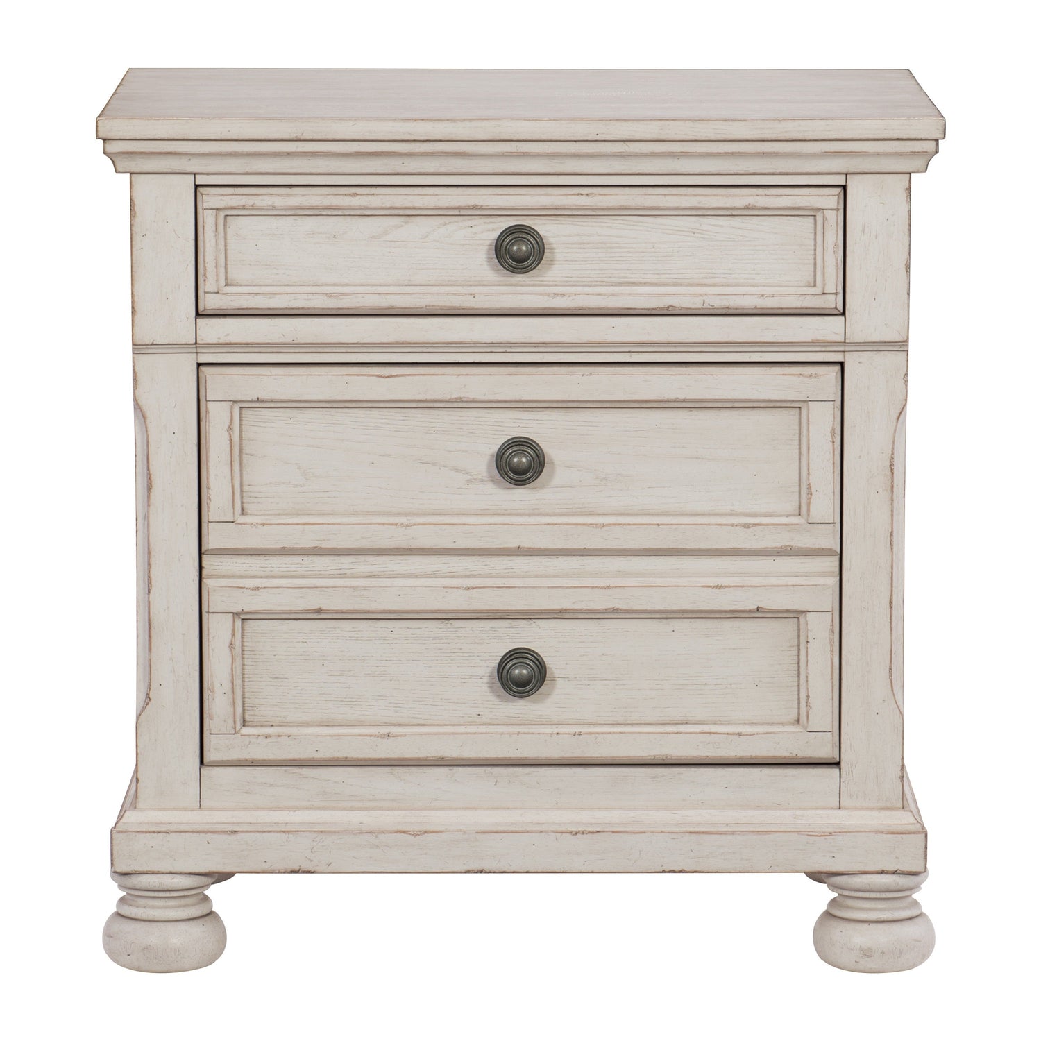 Bethel Wire Brushed White Nightstand - 2259W-4 - Bien Home Furniture &amp; Electronics