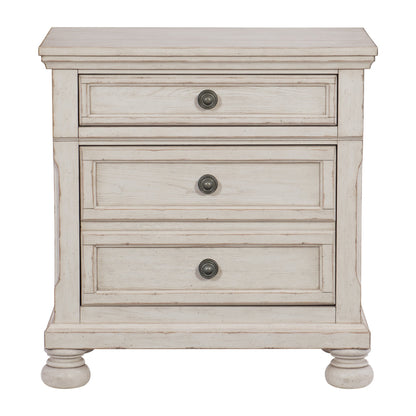 Bethel Wire Brushed White Nightstand - 2259W-4 - Bien Home Furniture &amp; Electronics