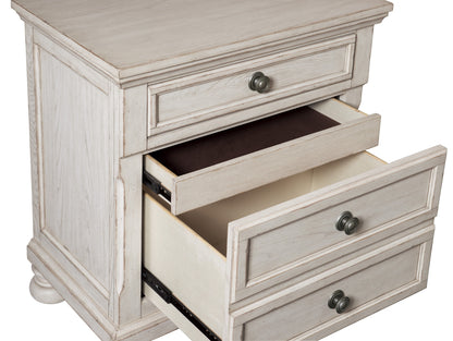 Bethel Wire Brushed White Nightstand - 2259W-4 - Bien Home Furniture &amp; Electronics