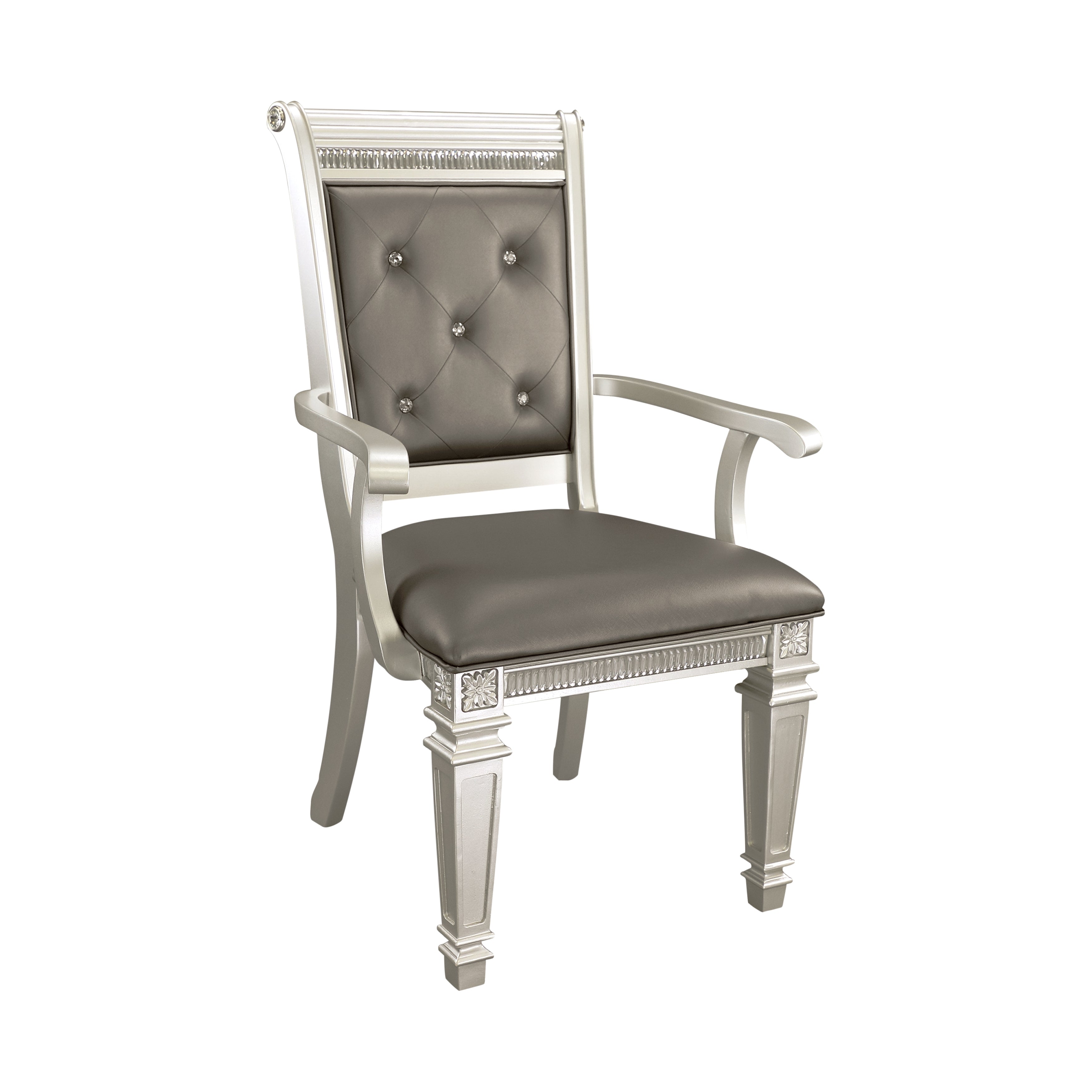 Bevelle Silver Arm Chair, Set of 2 - 1958A - Bien Home Furniture &amp; Electronics