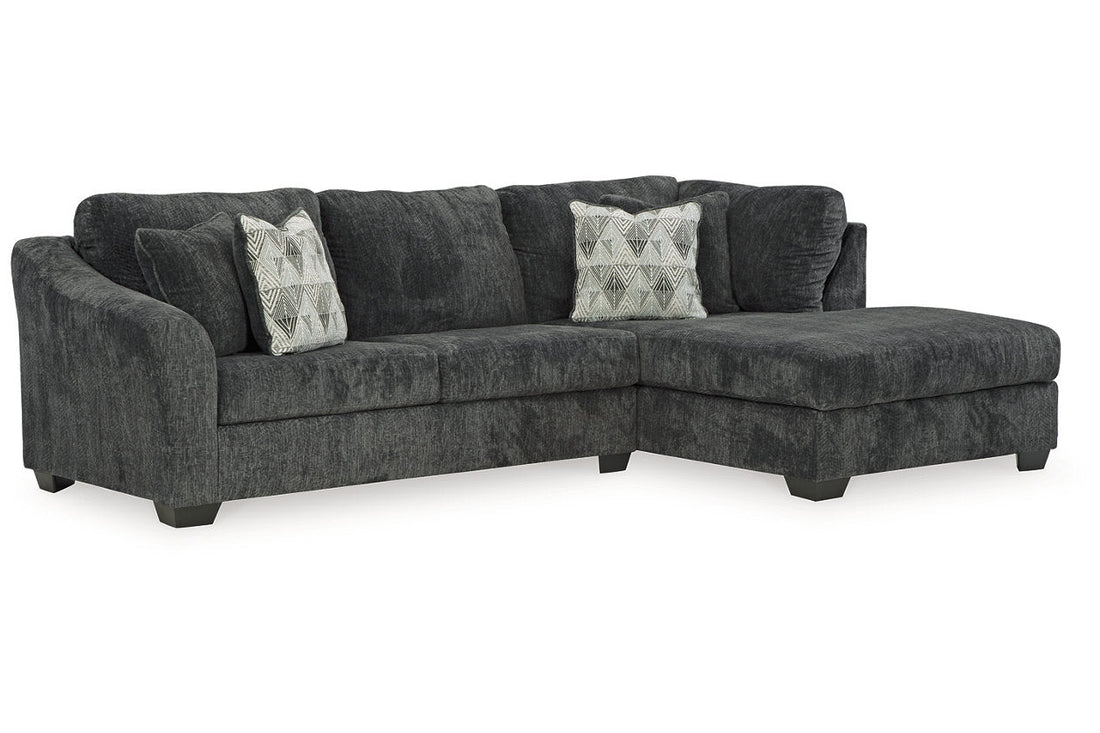 Biddeford Ebony 2-Piece Sectional with Chaise - 35504S2 - Bien Home Furniture &amp; Electronics