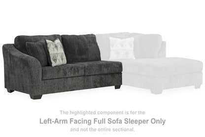 Biddeford Ebony Left-Arm Facing Full Sofa Sleeper - 3550410 - Bien Home Furniture &amp; Electronics