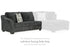 Biddeford Ebony Left-Arm Facing Sofa - 3550466 - Bien Home Furniture & Electronics