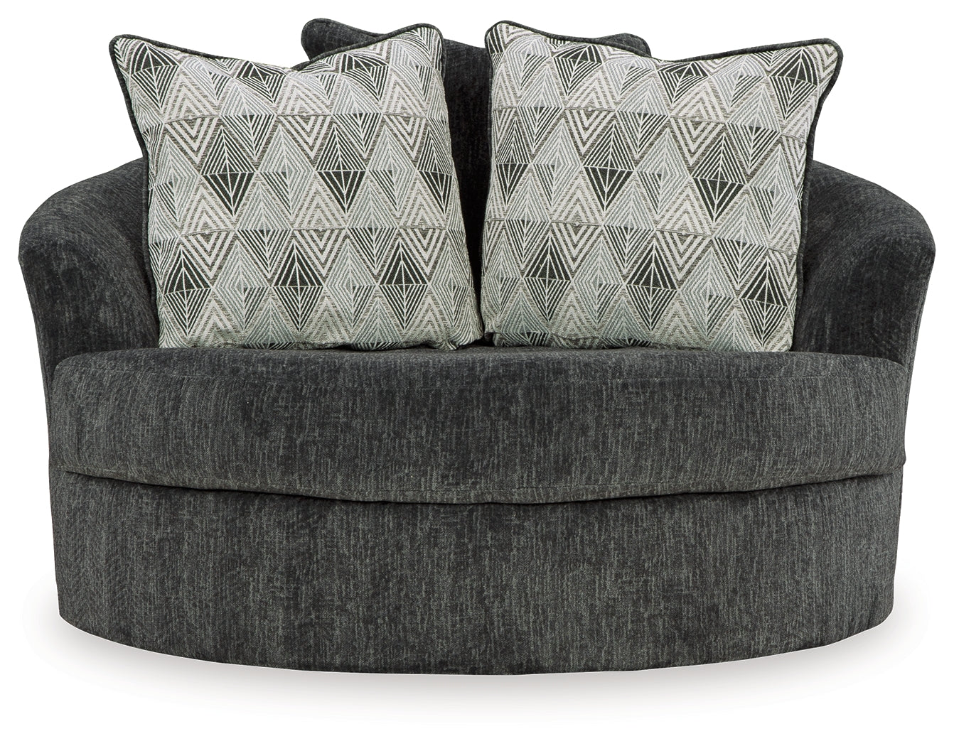 Biddeford Ebony Oversized Swivel Accent Chair - 3550421 - Bien Home Furniture &amp; Electronics