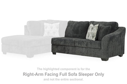 Biddeford Ebony Right-Arm Facing Full Sofa Sleeper - 3550483 - Bien Home Furniture &amp; Electronics