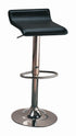 Bidwell Black/Chrome 29" Upholstered Backless Adjustable Bar Stools, Set of 2 - 120390 - Bien Home Furniture & Electronics