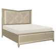 Bijou Champagne King LED Upholstered Storage Platform Bed - SET | 1522K-1 | 1522K-2 | 1522-3 - Bien Home Furniture & Electronics