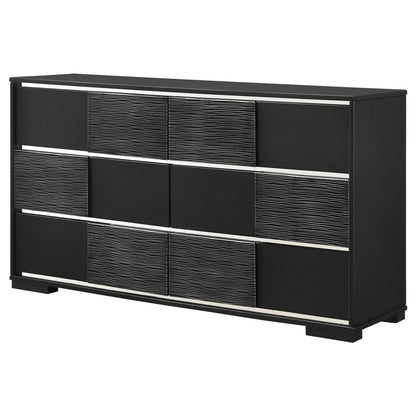 Blacktoft Black 6-Drawer Dresser - 207103 - Bien Home Furniture &amp; Electronics