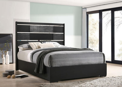Blacktoft Black Panel Bedroom Set - SET | 207101Q | 207102 | 207105 - Bien Home Furniture &amp; Electronics