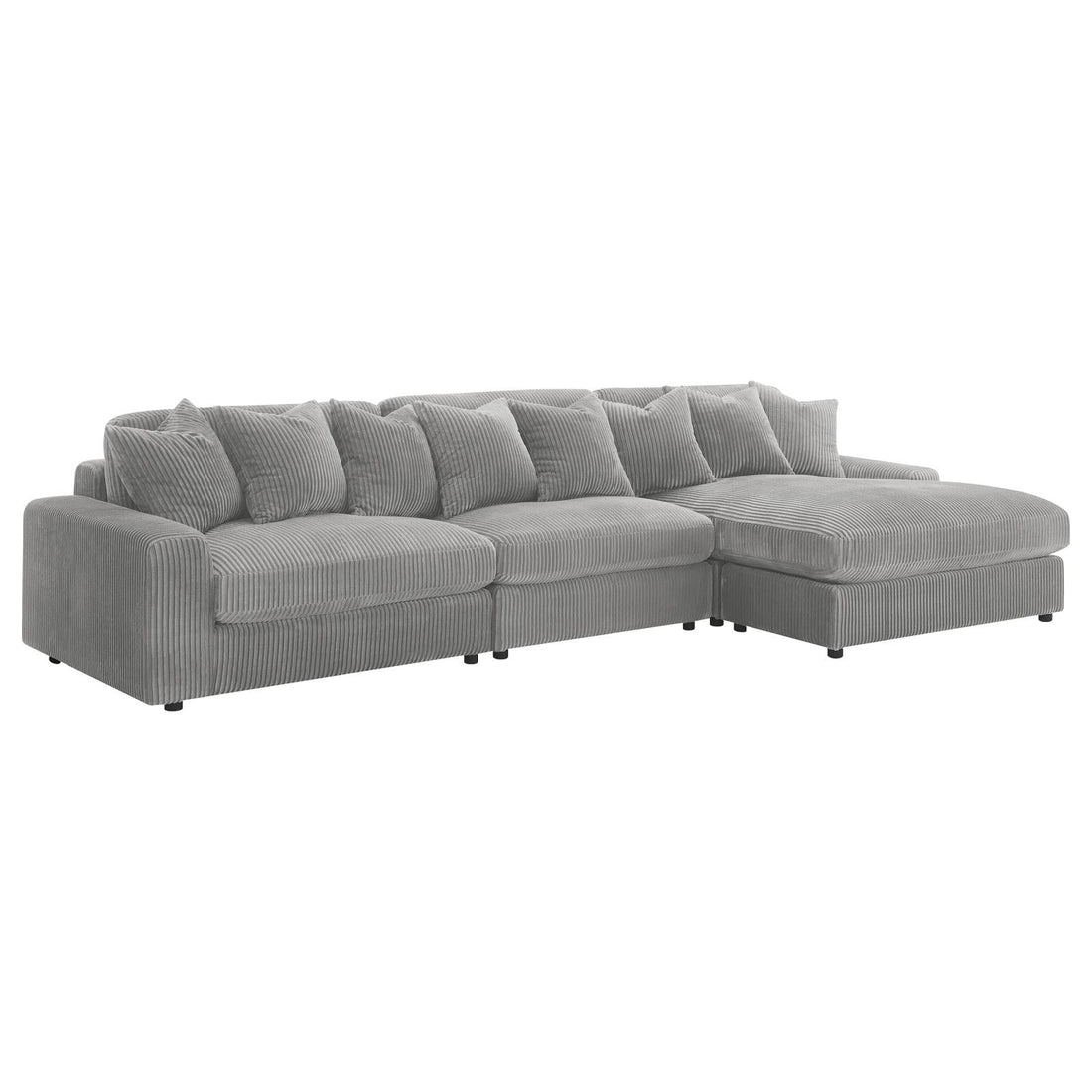 Blaine Upholstered Reversible Sectional Fog - 509900-SET - Bien Home Furniture &amp; Electronics