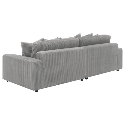 Blaine Upholstered Reversible Sectional Fog - 509900-SET - Bien Home Furniture &amp; Electronics