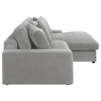 Blaine Upholstered Reversible Sectional Fog - 509900-SET - Bien Home Furniture &amp; Electronics