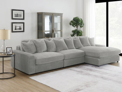 Blaine Upholstered Reversible Sectional Fog - 509900-SET - Bien Home Furniture &amp; Electronics