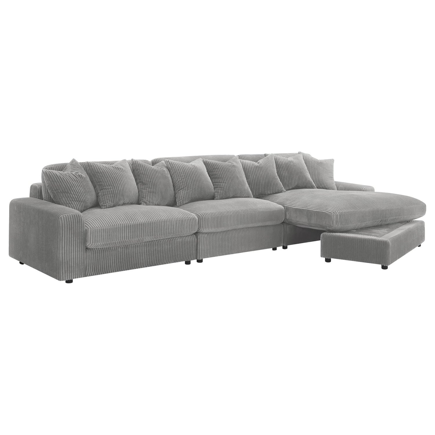 Blaine Upholstered Reversible Sectional Fog - 509900-SET - Bien Home Furniture &amp; Electronics