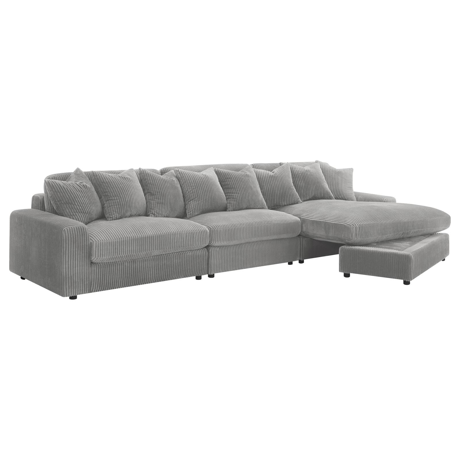 Blaine Upholstered Reversible Sectional Fog - 509900-SET - Bien Home Furniture &amp; Electronics