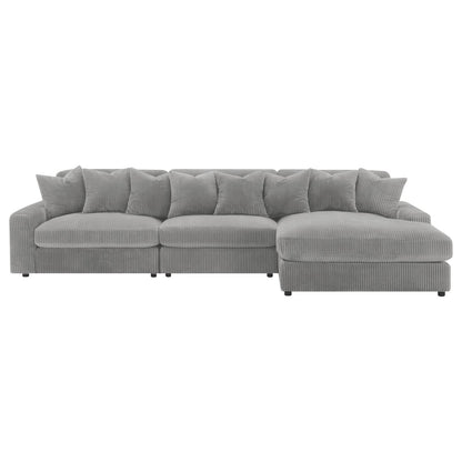 Blaine Upholstered Reversible Sectional Fog - 509900-SET - Bien Home Furniture &amp; Electronics