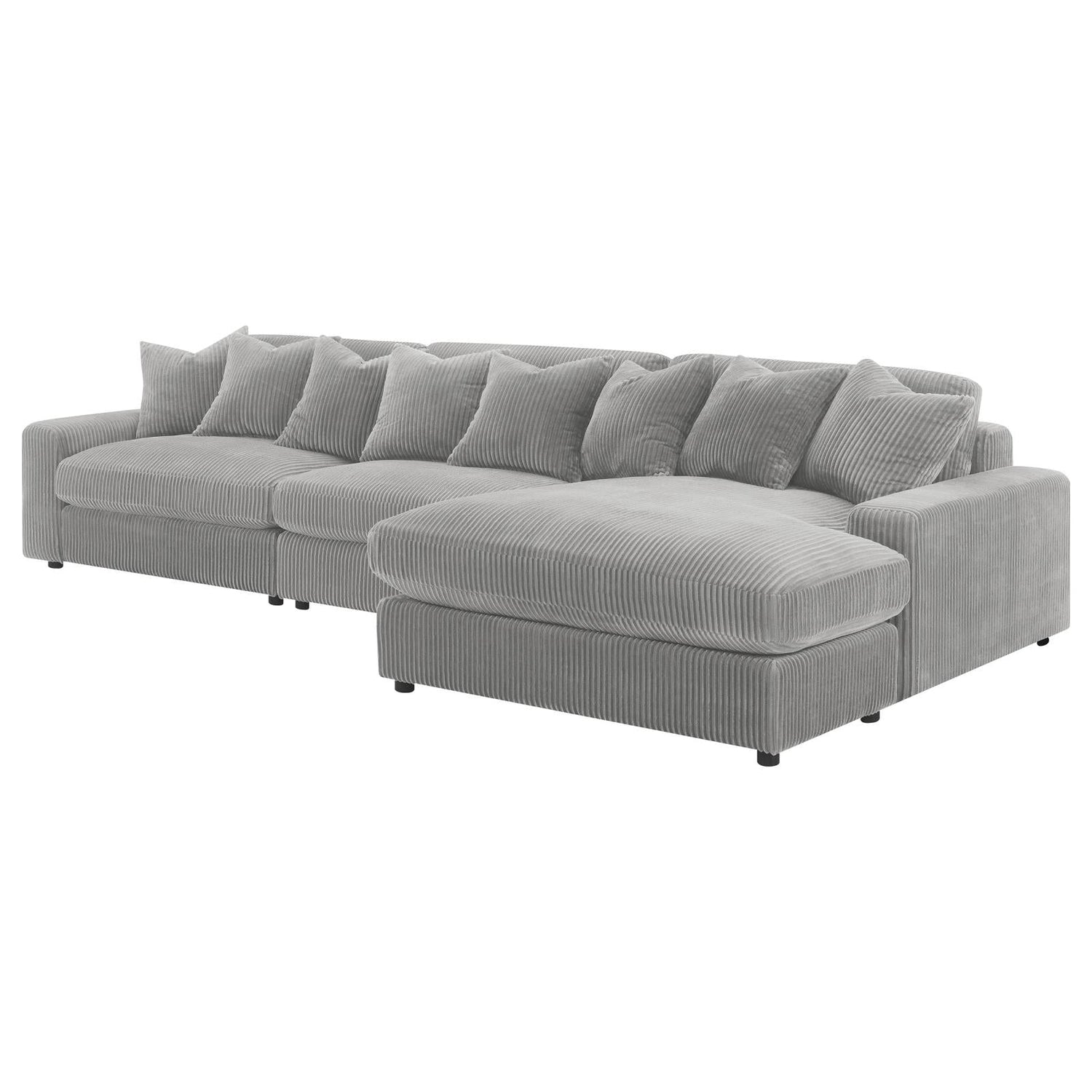 Blaine Upholstered Reversible Sectional Fog - 509900-SET - Bien Home Furniture &amp; Electronics