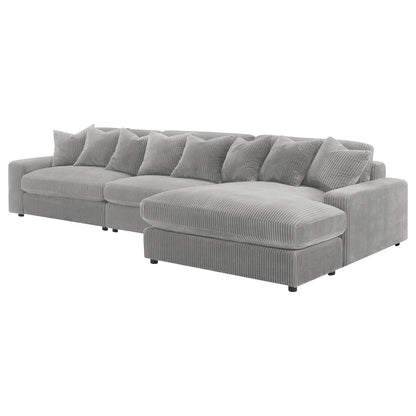 Blaine Upholstered Reversible Sectional Fog - 509900-SET - Bien Home Furniture &amp; Electronics