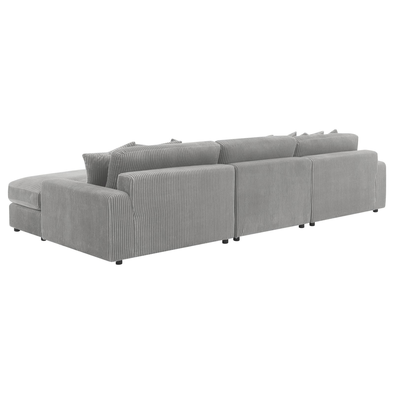Blaine Upholstered Reversible Sectional Fog - 509900-SET - Bien Home Furniture &amp; Electronics
