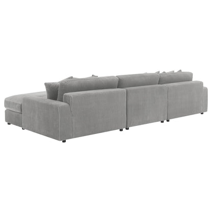 Blaine Upholstered Reversible Sectional Fog - 509900-SET - Bien Home Furniture &amp; Electronics