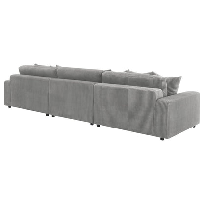Blaine Upholstered Reversible Sectional Fog - 509900-SET - Bien Home Furniture &amp; Electronics