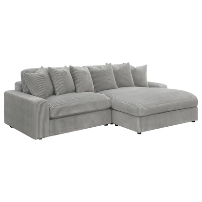 Blaine Upholstered Reversible Sectional Fog - 509900-SET - Bien Home Furniture &amp; Electronics