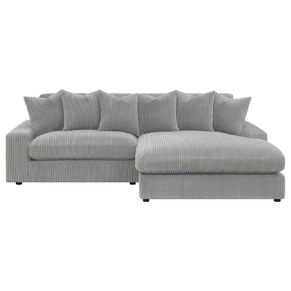 Blaine Upholstered Reversible Sectional Fog - 509900-SET - Bien Home Furniture &amp; Electronics