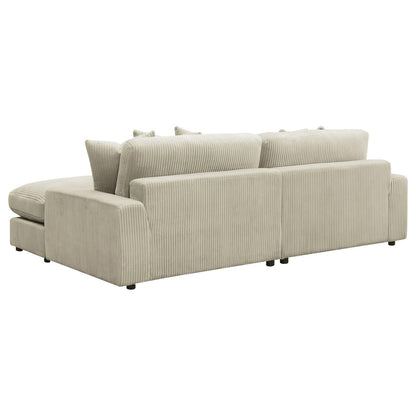 Blaine Upholstered Reversible Sectional Sofa Sand - 509899-SET - Bien Home Furniture &amp; Electronics