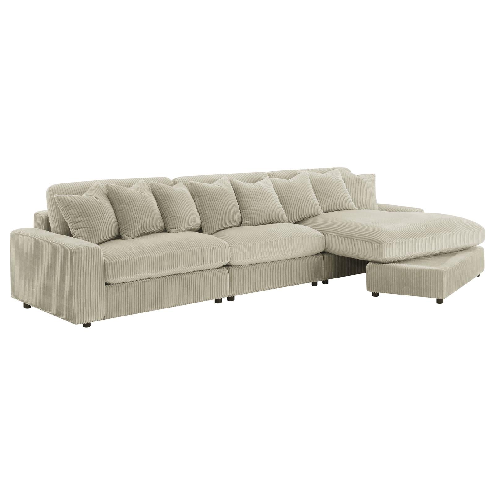 Blaine Upholstered Reversible Sectional Sofa Sand - 509899-SET - Bien Home Furniture &amp; Electronics