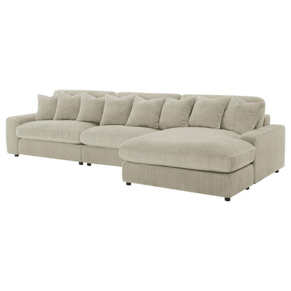 Blaine Upholstered Reversible Sectional Sofa Sand - 509899-SET - Bien Home Furniture &amp; Electronics