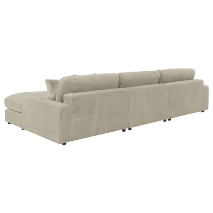 Blaine Upholstered Reversible Sectional Sofa Sand - 509899-SET - Bien Home Furniture &amp; Electronics