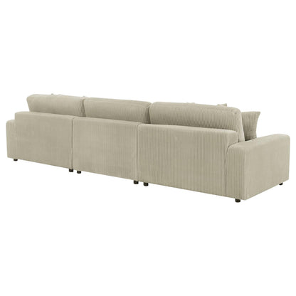 Blaine Upholstered Reversible Sectional Sofa Sand - 509899-SET - Bien Home Furniture &amp; Electronics