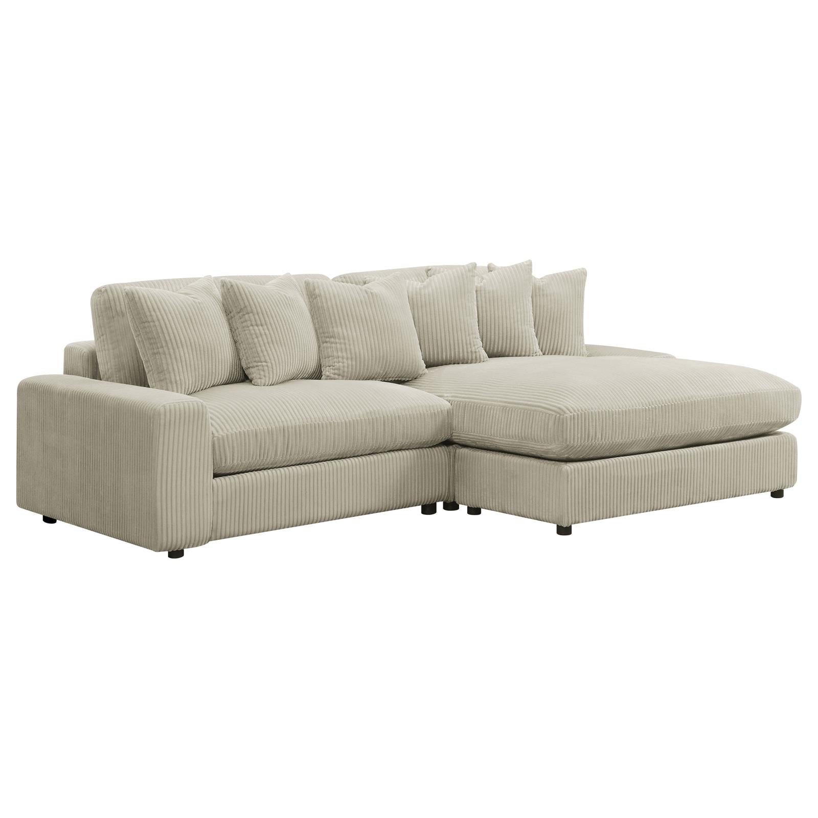 Blaine Upholstered Reversible Sectional Sofa Sand - 509899-SET - Bien Home Furniture &amp; Electronics