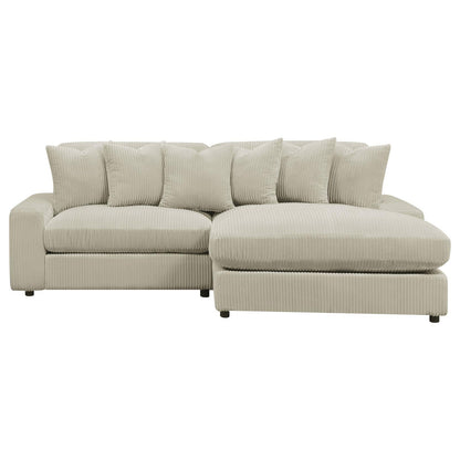Blaine Upholstered Reversible Sectional Sofa Sand - 509899-SET - Bien Home Furniture &amp; Electronics