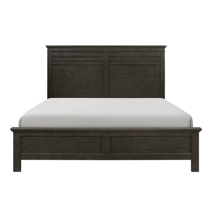 Blaire Farm Charcoal Gray King Panel Bed - SET | 1675K-1 | 1675K-2 | 1675-3 - Bien Home Furniture &amp; Electronics