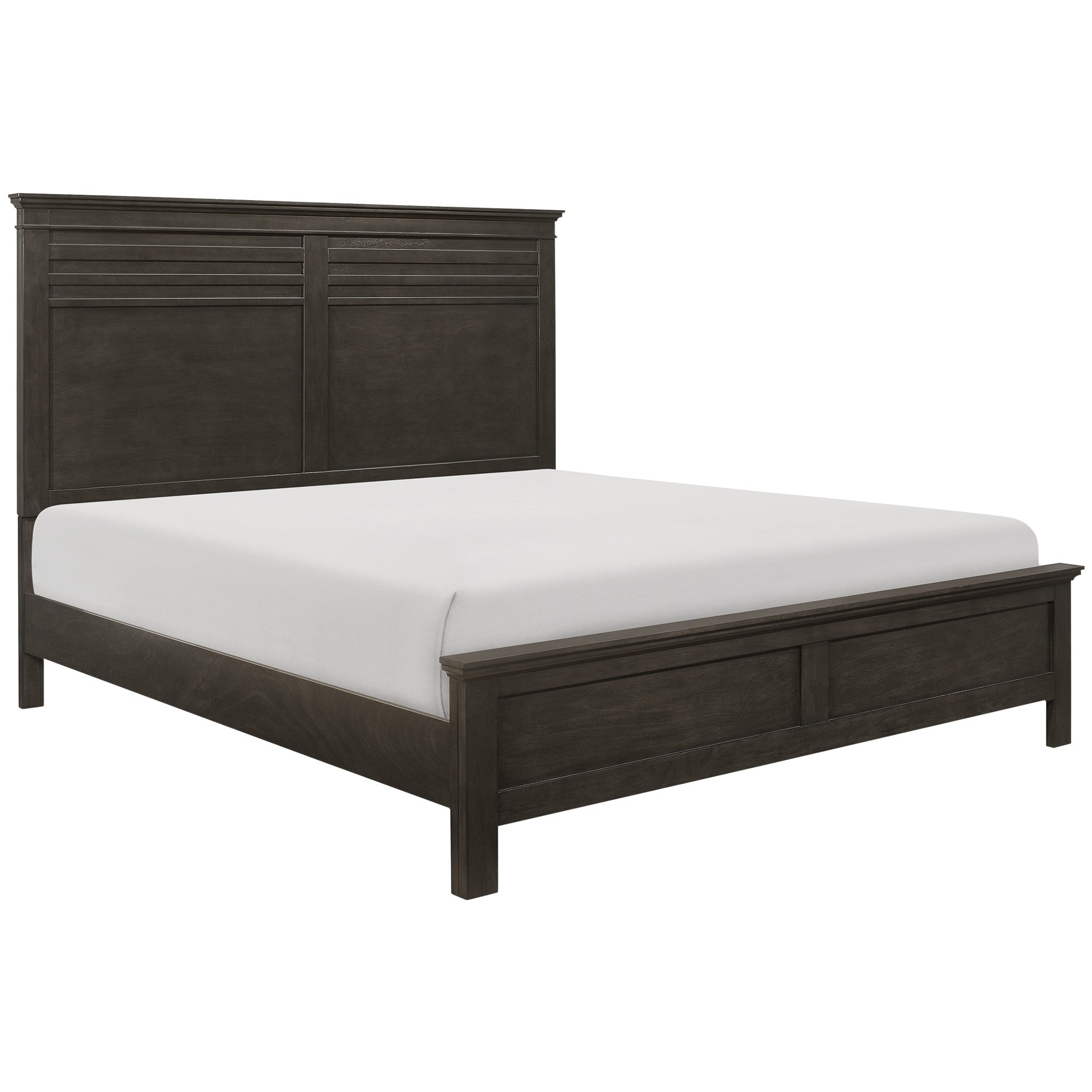 Blaire Farm Charcoal Gray Queen Panel Bed - SET | 1675-1 | 1675-2 | 1675-3 - Bien Home Furniture &amp; Electronics