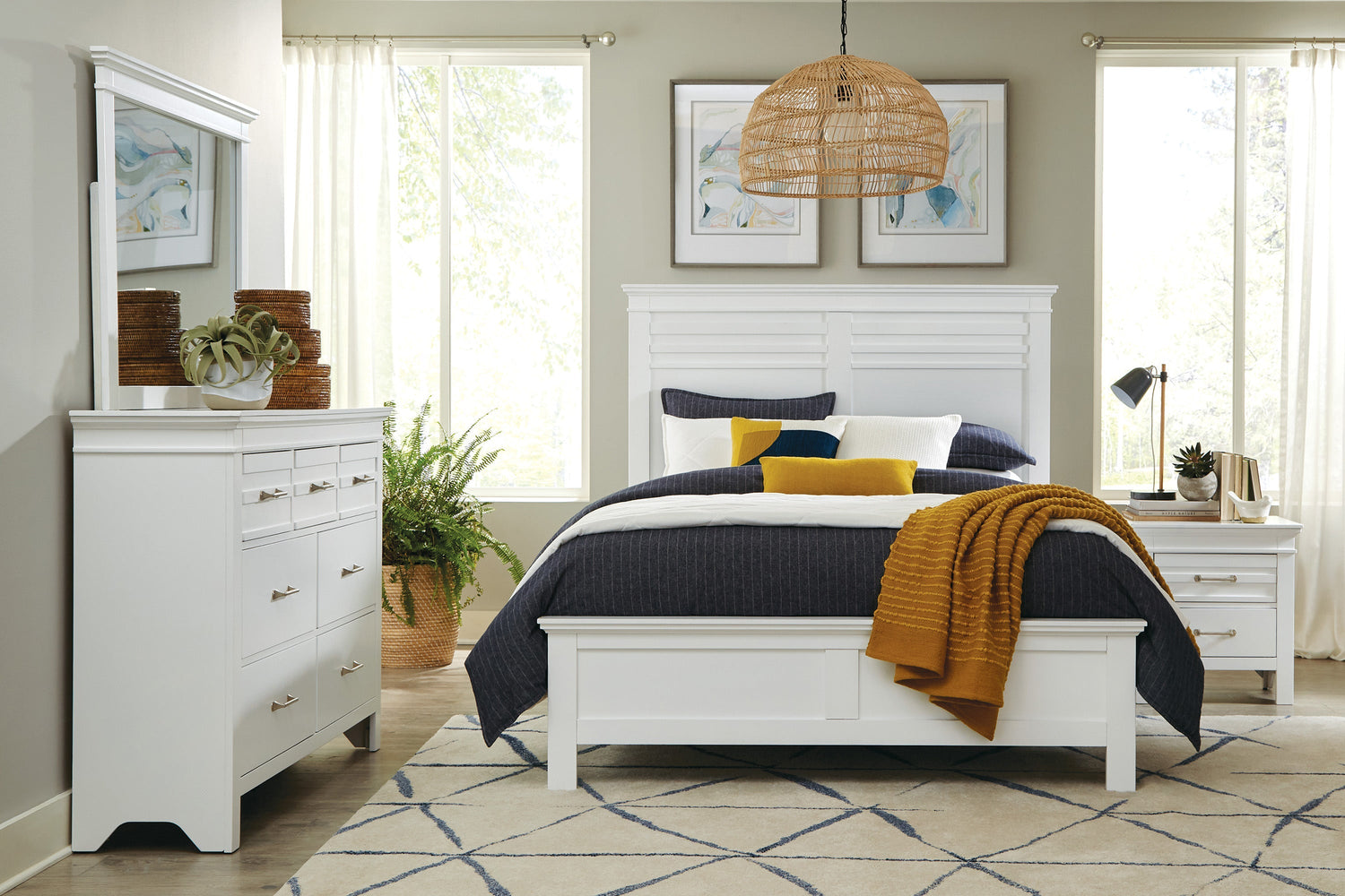 Blaire Farm White Eastern King Bed - 1675WK-1EK* - Bien Home Furniture &amp; Electronics