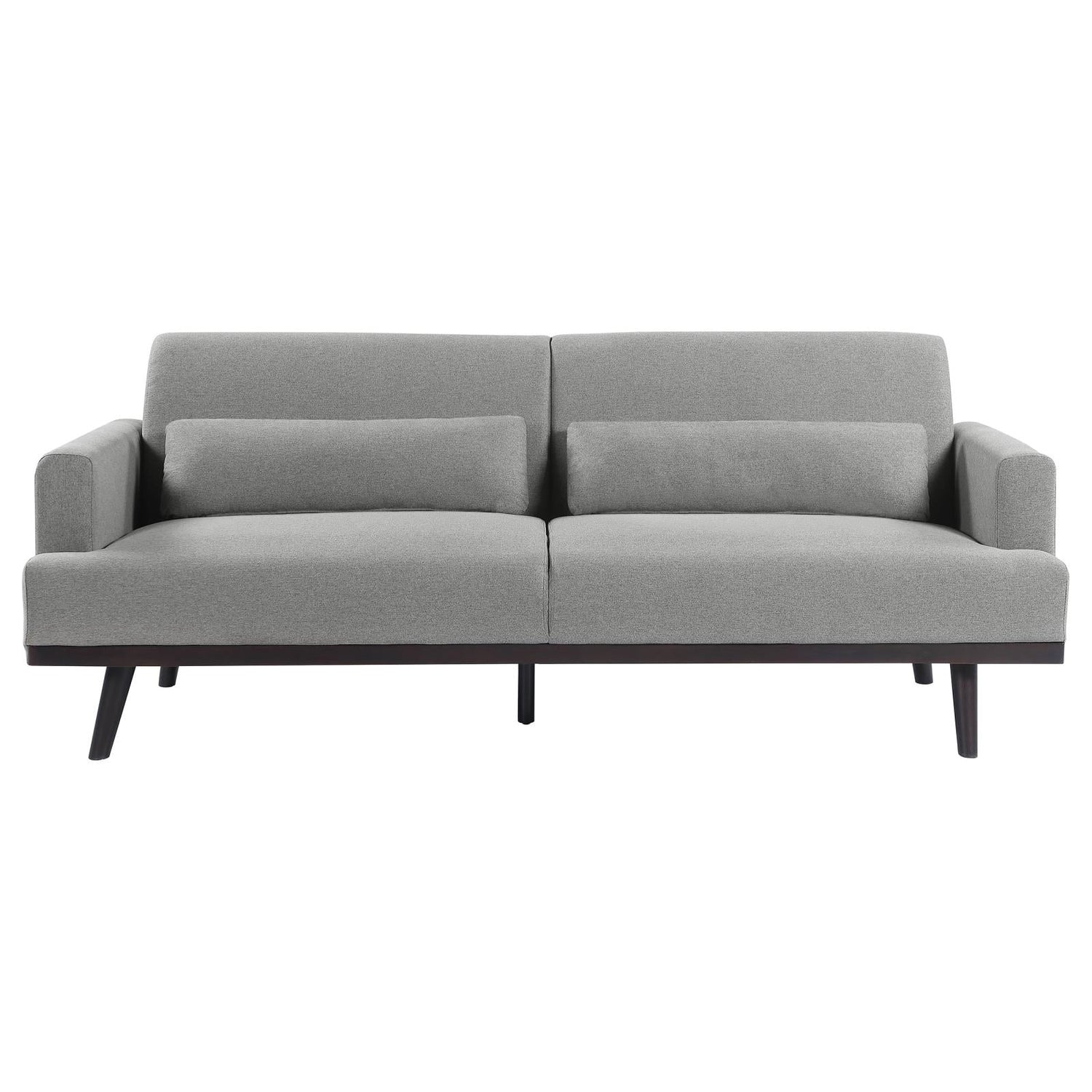 Blake Upholstered Sofa with Track Arms Sharkskin/Dark Brown - 511121 - Bien Home Furniture &amp; Electronics