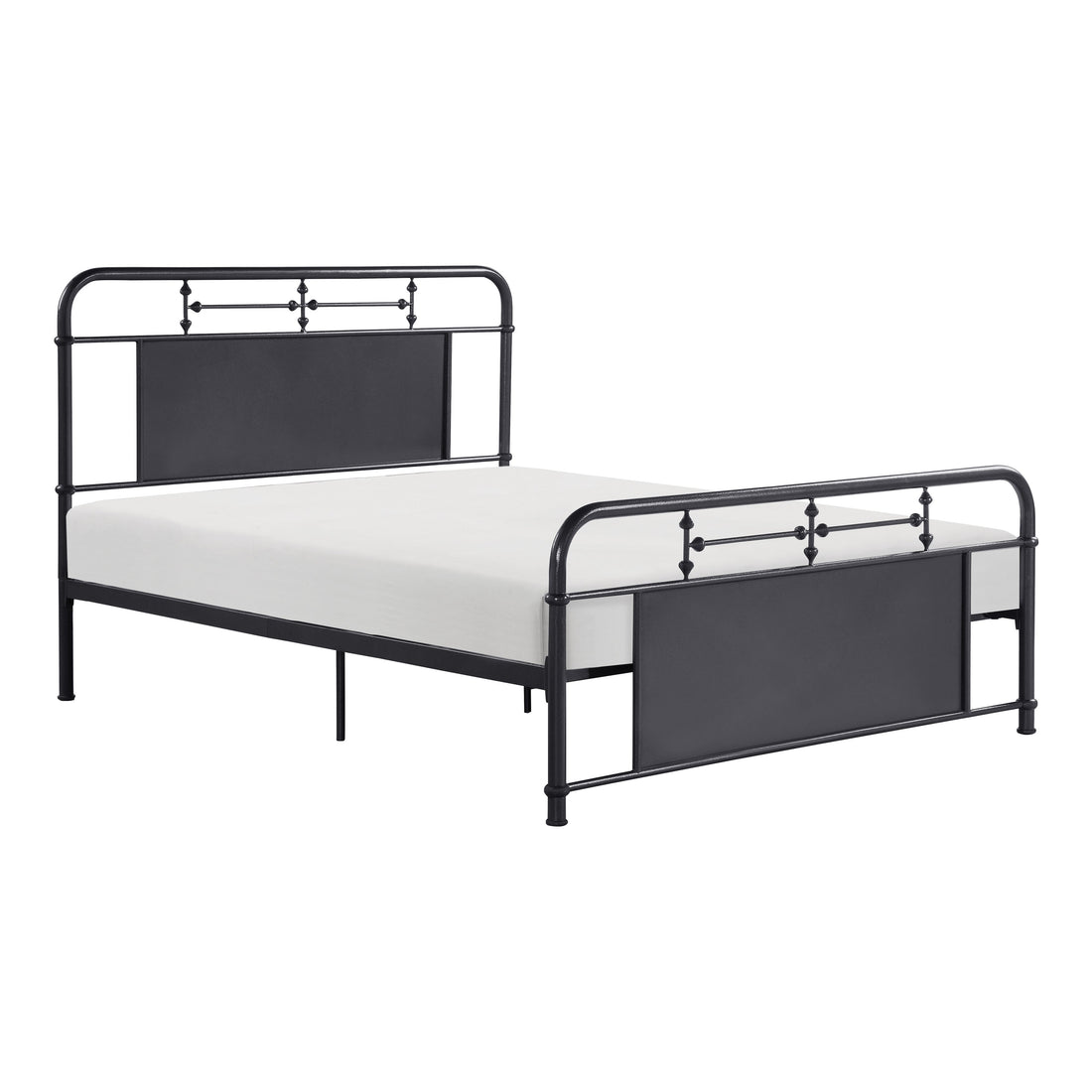 Blanchard Mottled Silver Metal Full Platform Bed - 4982F-1 - Bien Home Furniture &amp; Electronics