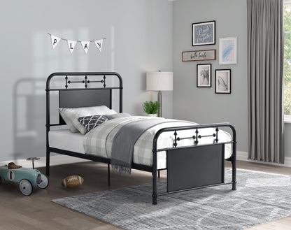 Blanchard Mottled Silver Metal Platform Bed - 4982T-1 - Bien Home Furniture &amp; Electronics