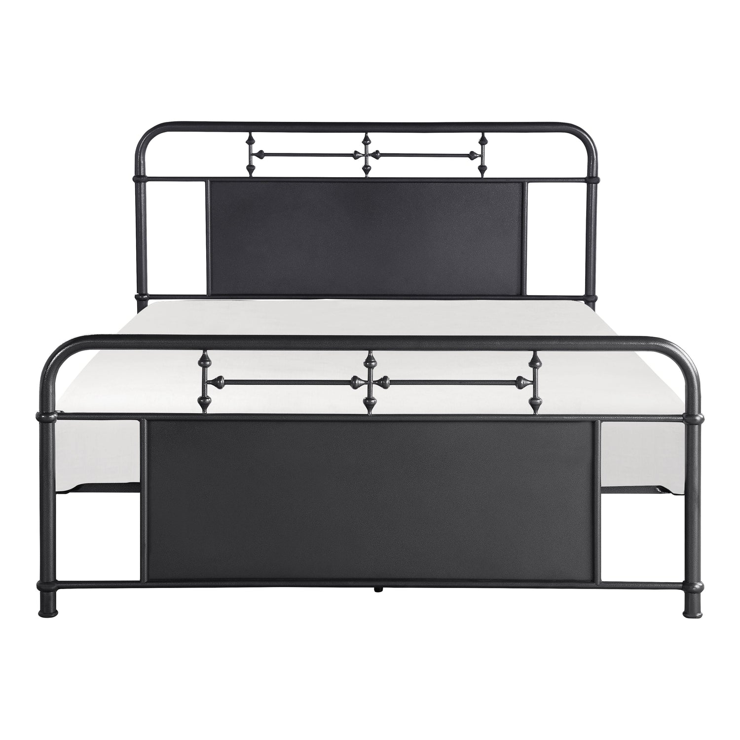 Blanchard Mottled Silver Metal Queen Platform Bed - 4982-1 - Bien Home Furniture &amp; Electronics