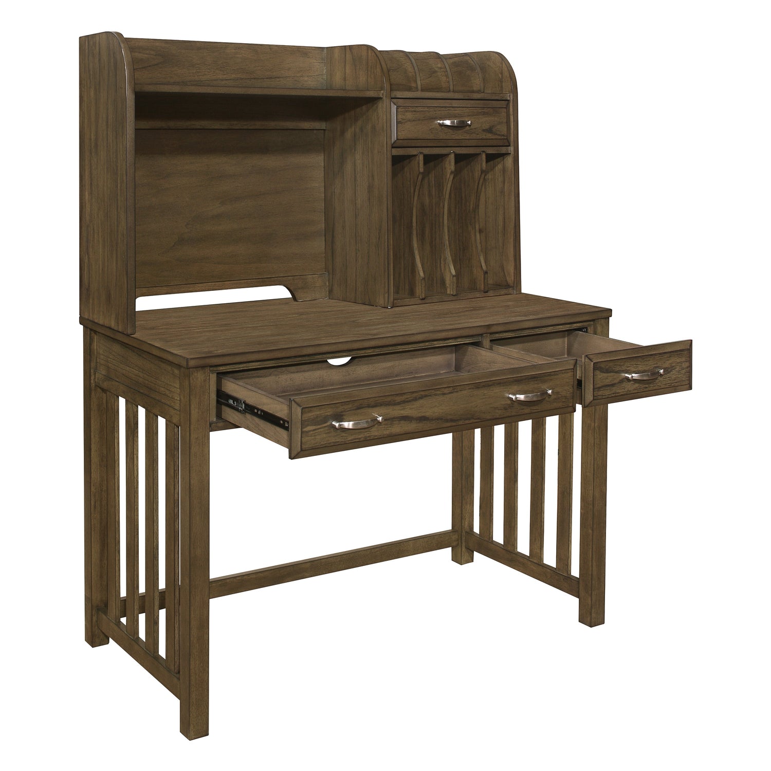 Blanche Brown Gray Desk with Hutch - 4522-14* - Bien Home Furniture &amp; Electronics