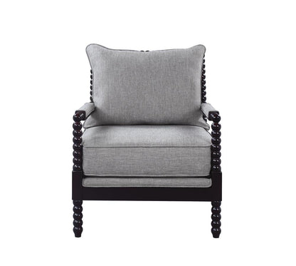 Blanchett Gray/Black Cushion Back Accent Chair - 903824 - Bien Home Furniture &amp; Electronics