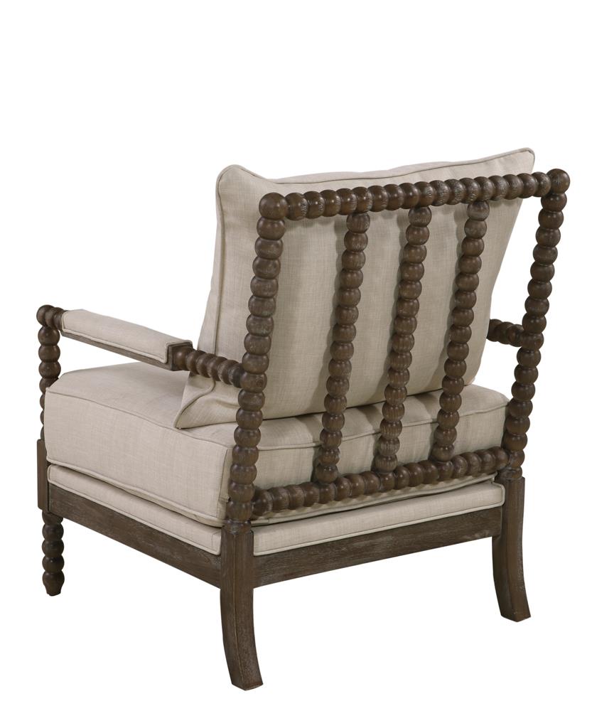 Blanchett Oatmeal/Natural Cushion Back Accent Chair - 905362 - Bien Home Furniture &amp; Electronics