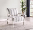 Blanchett White/Navy Upholstered Accent Chair with Spindle Accent - 903835 - Bien Home Furniture & Electronics
