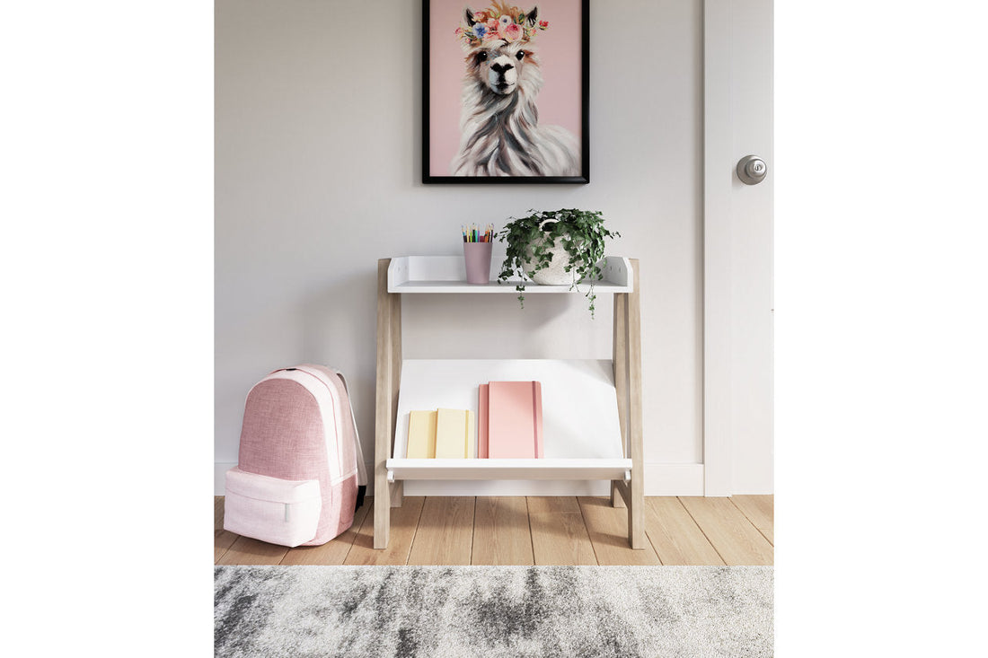 Blariden White/Tan Small Bookcase - A4000361 - Bien Home Furniture &amp; Electronics