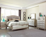 Bling Game Metallic Platinum Panel Bedroom Set - SET | 204181Q | 204182 | 204185 - Bien Home Furniture & Electronics