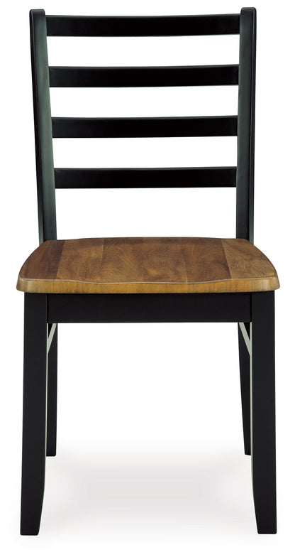 Blondon Brown/Black Dining Table and 4 Chairs (Set of 5) - D413-225 - Bien Home Furniture &amp; Electronics